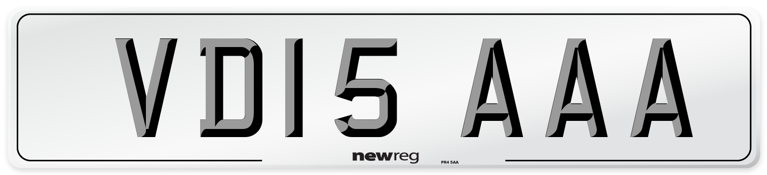VD15 AAA Number Plate from New Reg